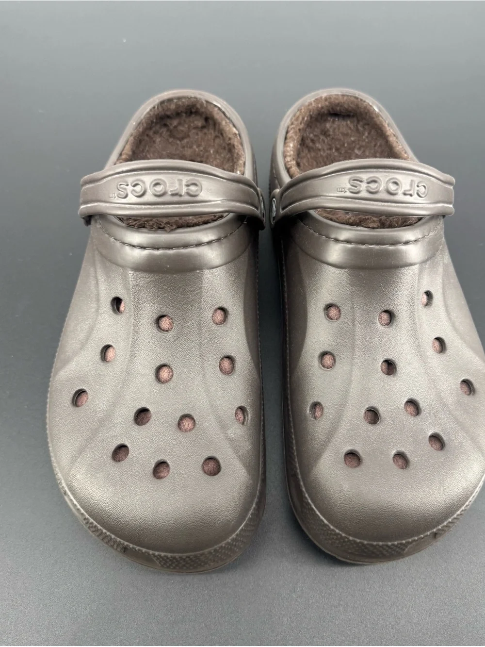 CROCS Men’s Classic Lined Clog in Chocolate Brown Size 10